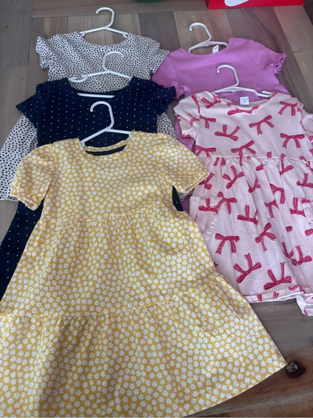 GAP Girls Yellow Daisy Short-Sleeve Tiered Dress